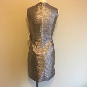 topshop rainbow metallic wrap dress